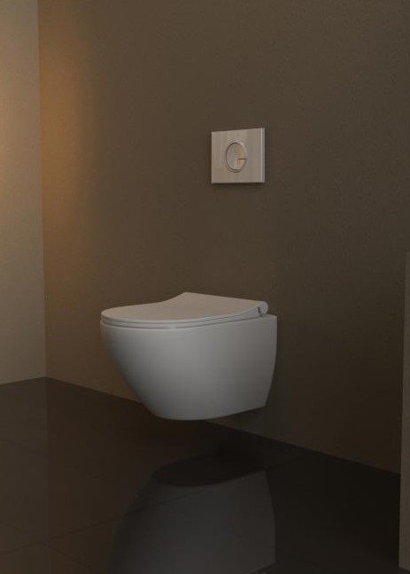 Кнопка смыва Berges Wasserhaus Novum R1 белый, глянец 040021 - 1