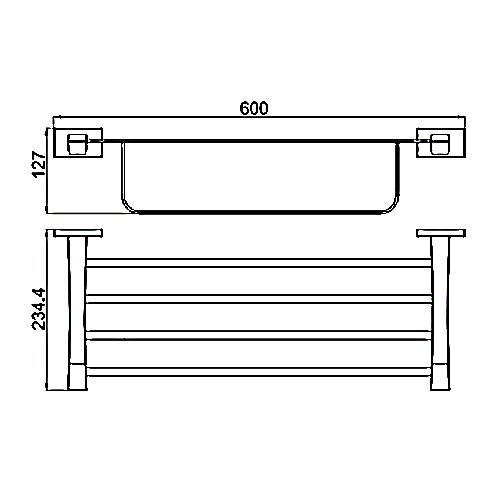 Полка для полотенец для ванной Gappo G0724-6 - 1