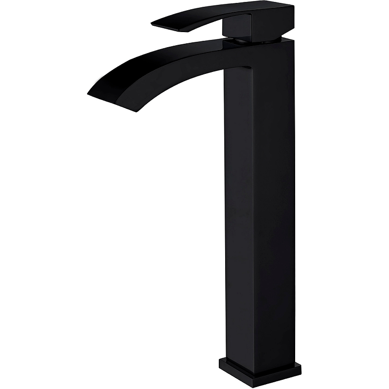 Смеситель для раковины Abber Wasserfall черный, матовый  AF8611B - 0