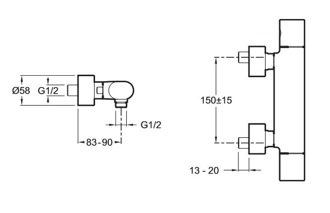 Смеситель Jacob Delafon Talan E10108RU-CP для душа - 1