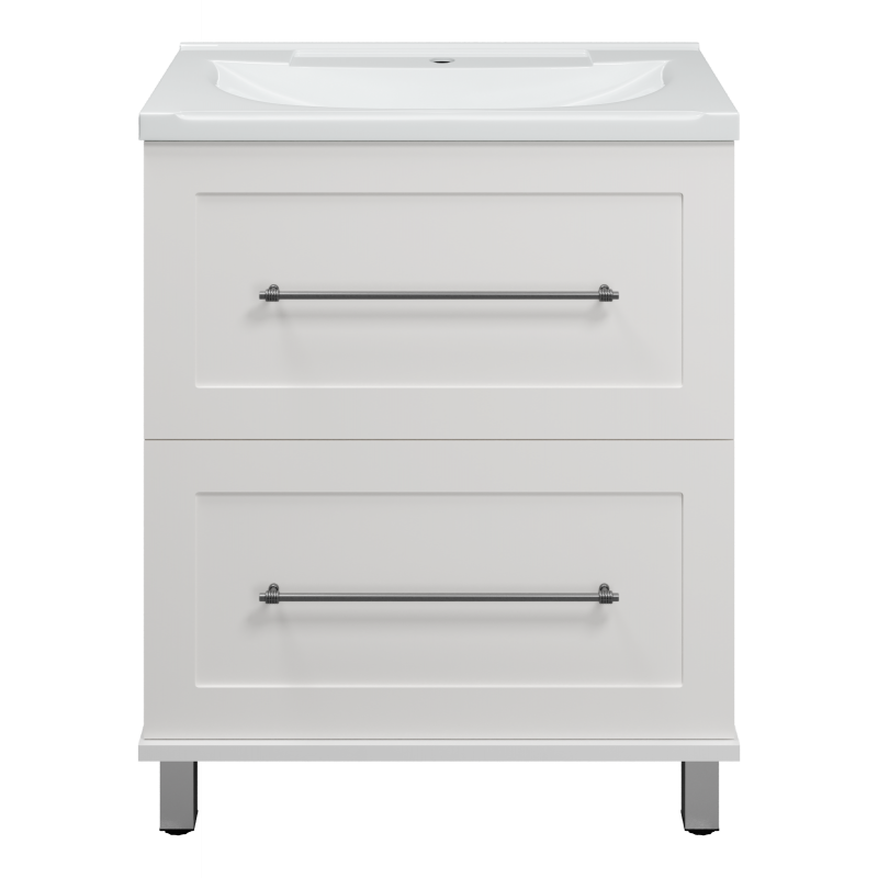 Тумба под раковину напольная Misty Марта 70 белая глянцевая П-Мрт07070-011Пр - 0