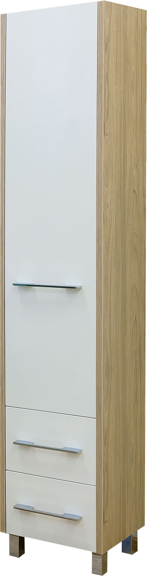 Шкаф-пенал Sanflor Ларго вяз швейцарский, белый R Н0000000029 - 0