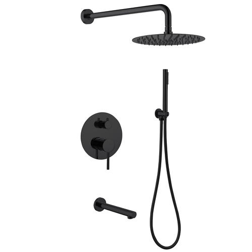 Душевая система Abber Emotion черная, матовая  AF8817B - 0