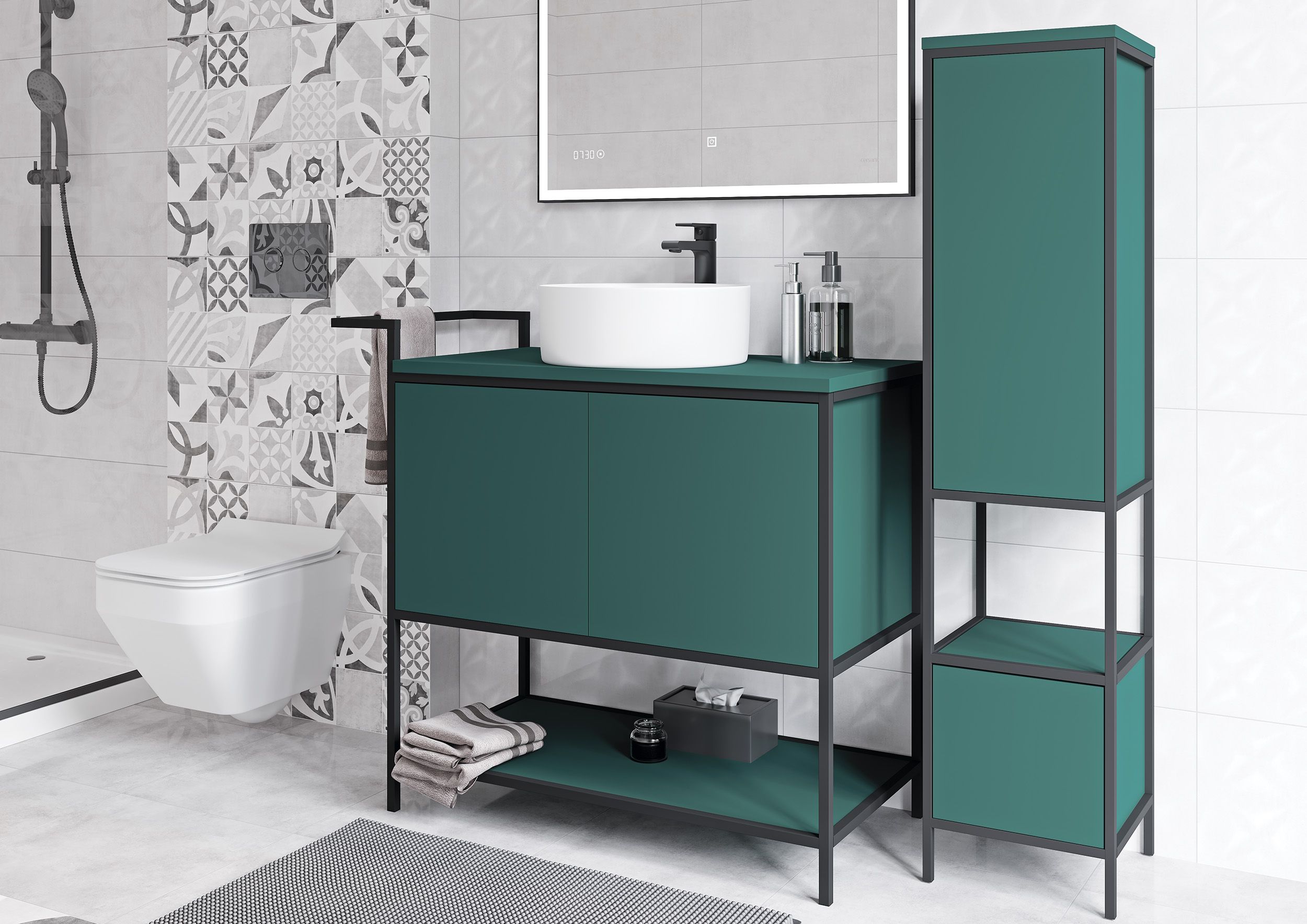 Смеситель Cersanit Brasko Black для раковины 63111 - 4