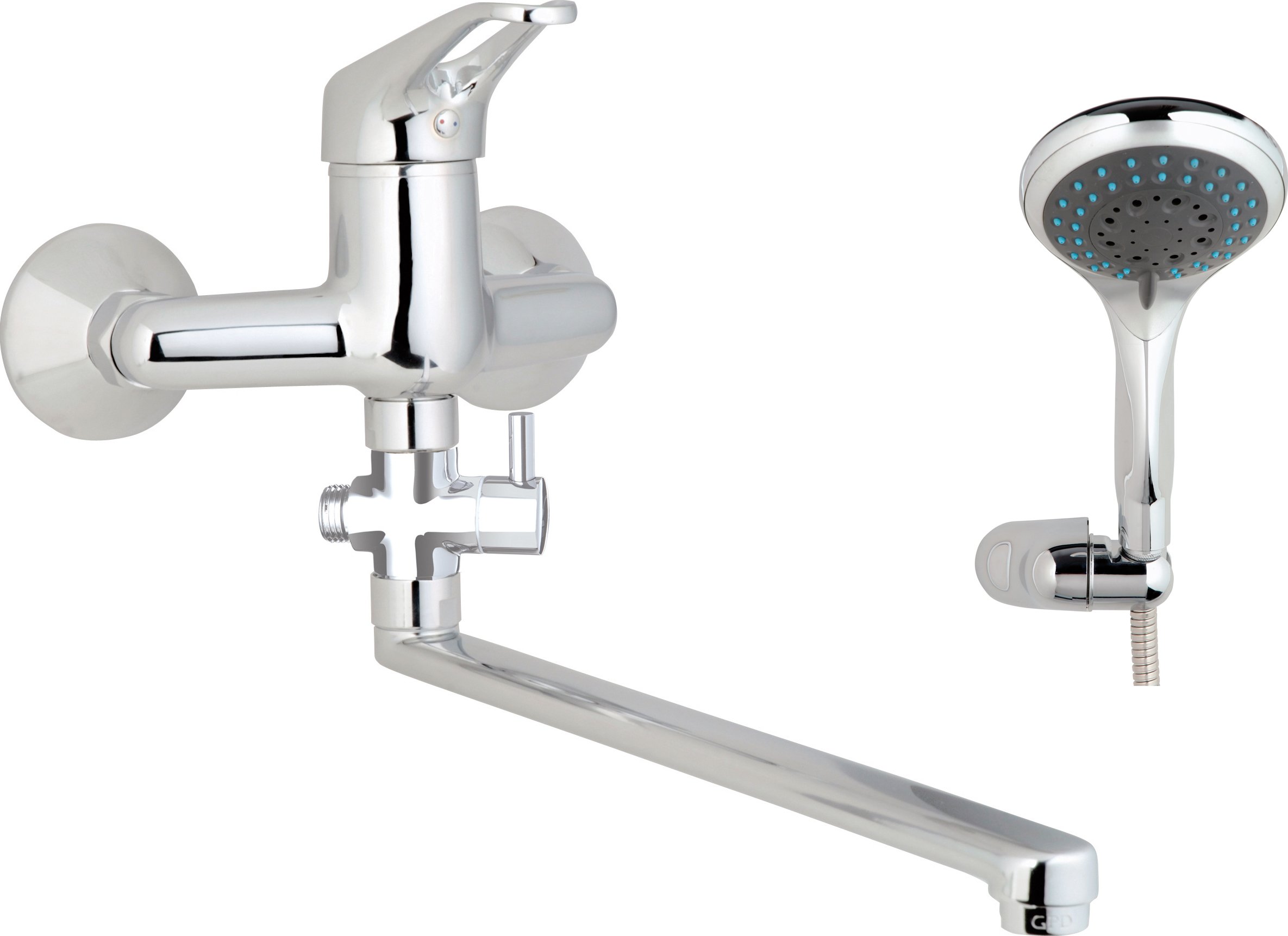 Смеситель для ванны GPD Kalipso универсальный хром MAE23-3 - 0