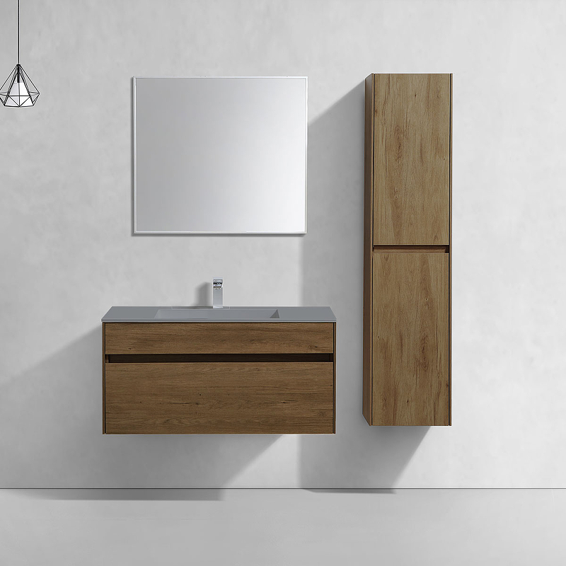 Тумба под раковину Vincea Luka 100 1 ящик темное дерево VMC-2C100TO - 5