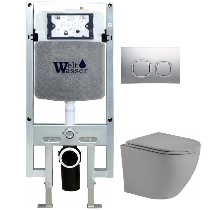 Комплект Weltwasser AMBERG 497 ST + MERZBACH 004 MT-GR + AMBERG RD-CR  10000006732 - 0