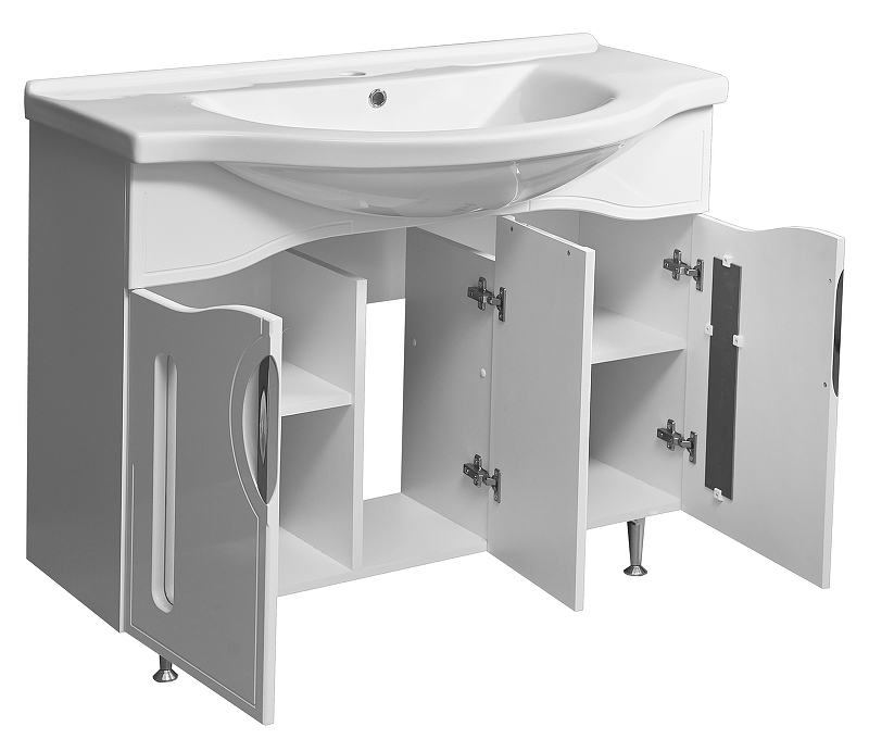 Тумба под раковину Stella Polar Сильва Эльбрус 100 белый SP-00000204 - 2