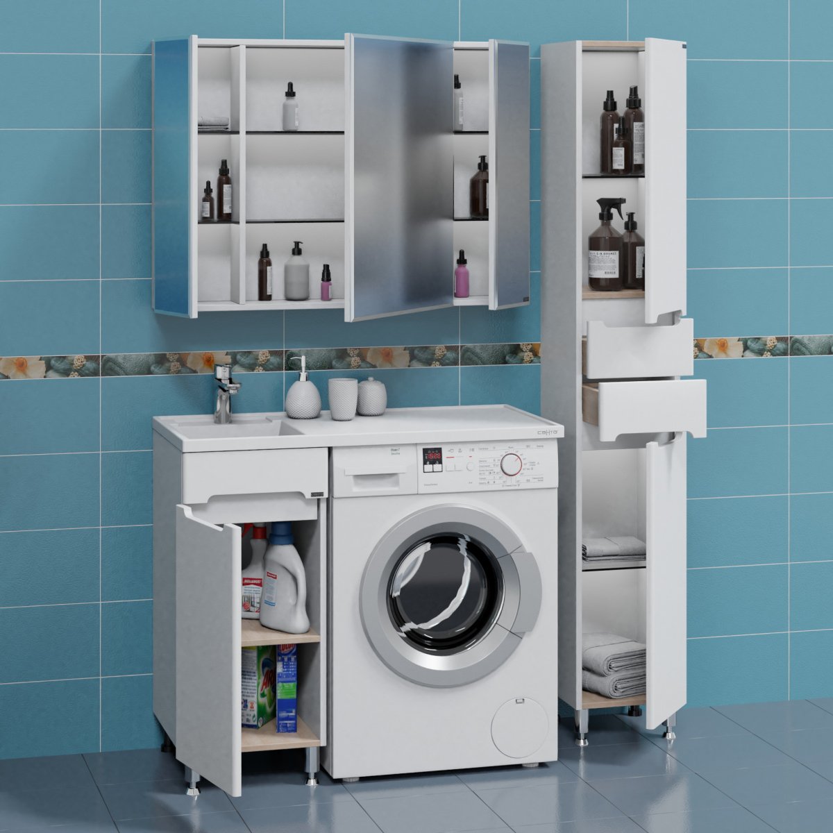 Тумба под раковину Санта Лондон 40 белый 224038 - 2