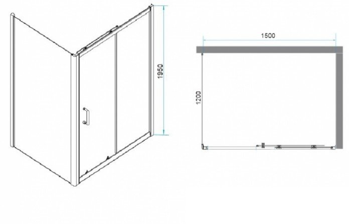 Душевой уголок RGW Passage PA-74 150x120 профиль хром стекло прозрачное 410874152-11 - 2