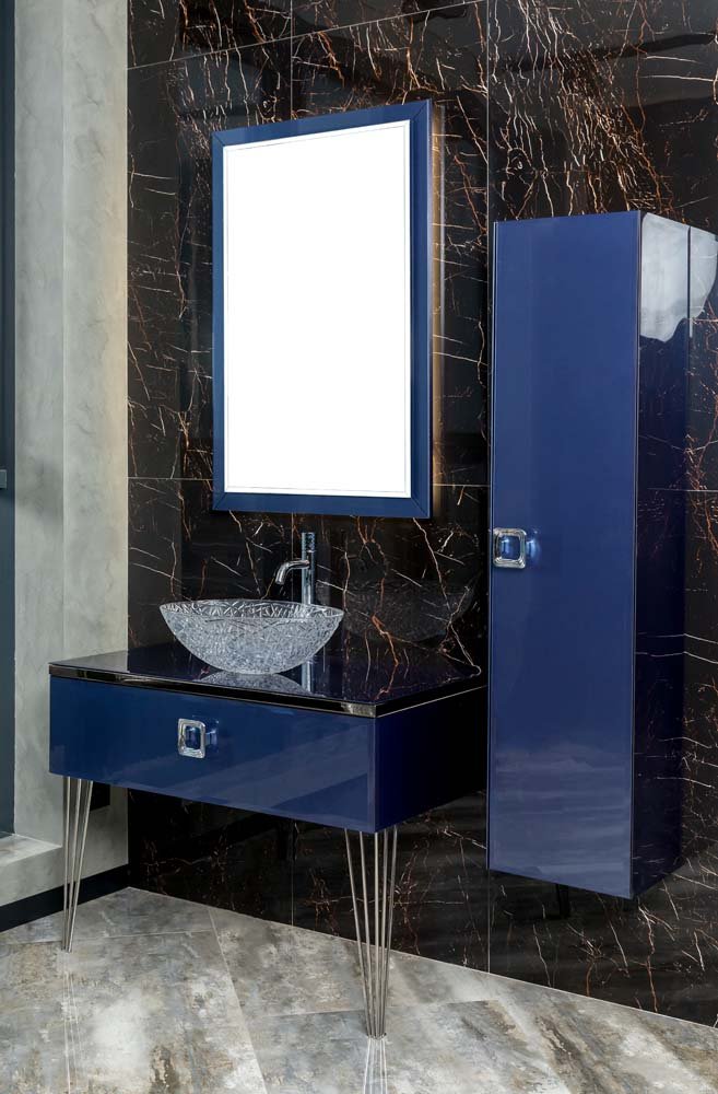 Тумба под раковину Armadi Art Lucido 100 синий 770-100-BL - 4