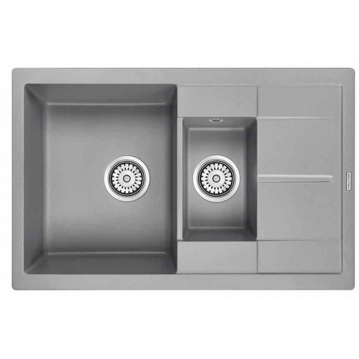 Мойка кухонная Paulmark Feste 77.5 серый матовый PM237850-GRM - 0