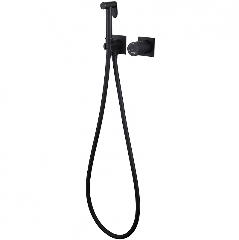 Гигиенический душ Abber Rund со смесителем черный матовый AF8725B - 1