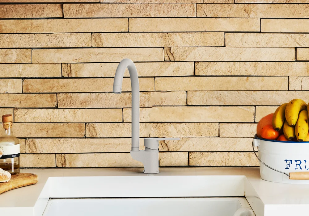 Смеситель для кухни GPD Atros бежевый матовый MTE65-KG - 3