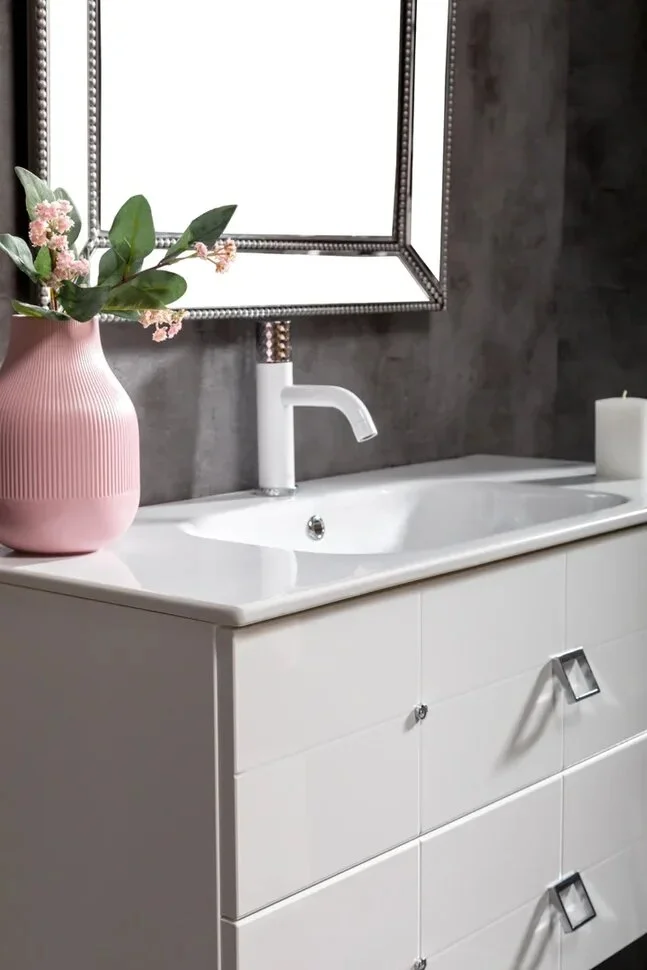 Тумба под раковину Armadi Art Vallessi Avangarde Piazza 100 белый - хром 841-100-WCR - 2