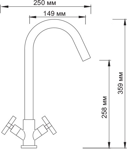 Смеситель Wasserkraft Weser 7847 для кухонной мойки - 6