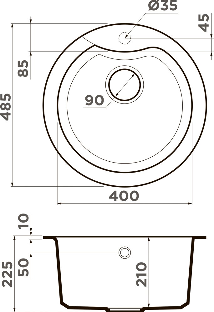 Мойка кухонная Omoikiri Yasugata leningrad grey  4993547 - 1