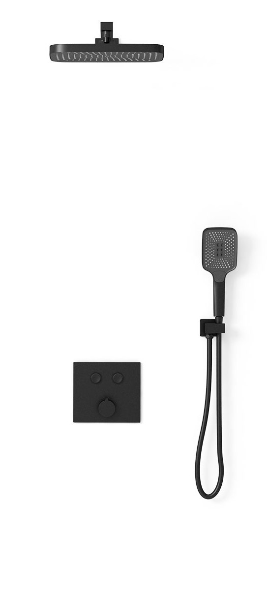 Душевой комплект Vincea с термостатом черный матовый VSFW-4211MB - 1