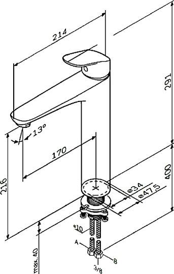 Смеситель AM.PM Like F8092000 для раковины - 7