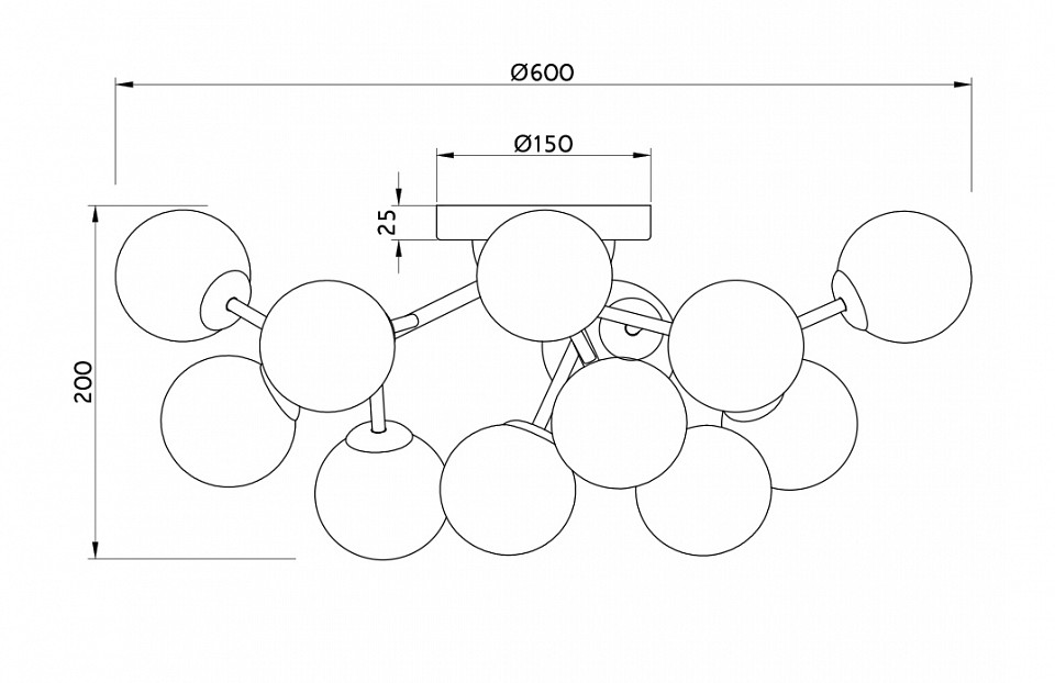 Потолочная люстра Maytoni Dallas MOD545PL-12G - 3