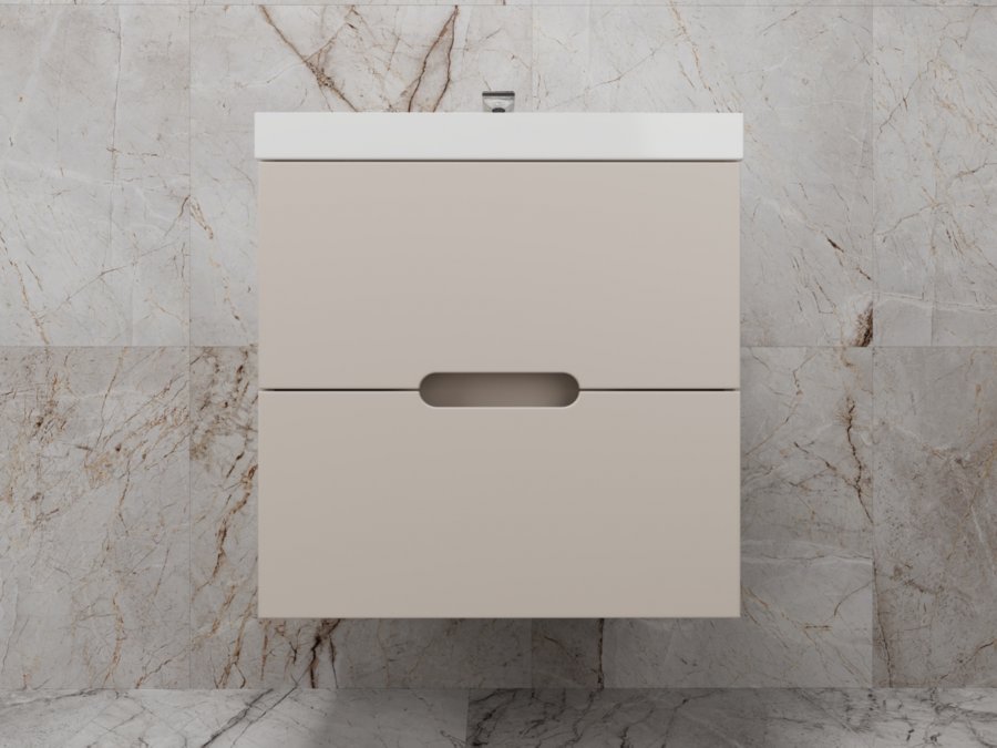 Тумба под раковину Style Line Матис 60 подвесная бежевый ЛС-00002310 - 0