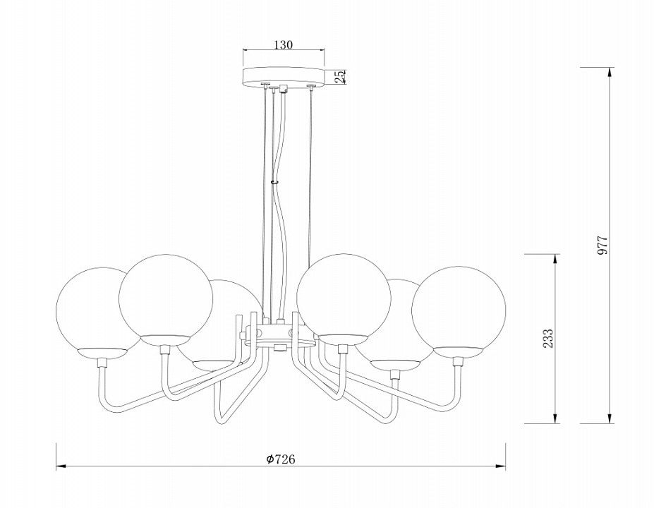 Подвесная люстра Freya Moricio FR5140PL-06GB - 2