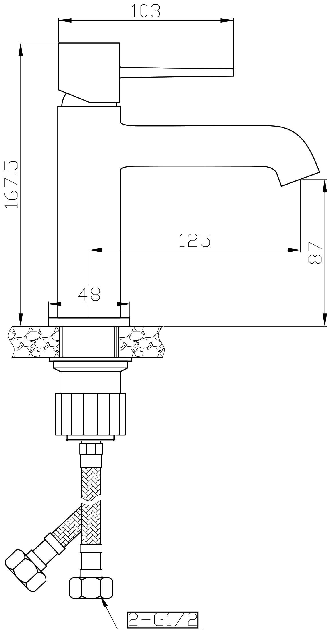 Смеситель Orange Karl M05-021b для раковины - 1