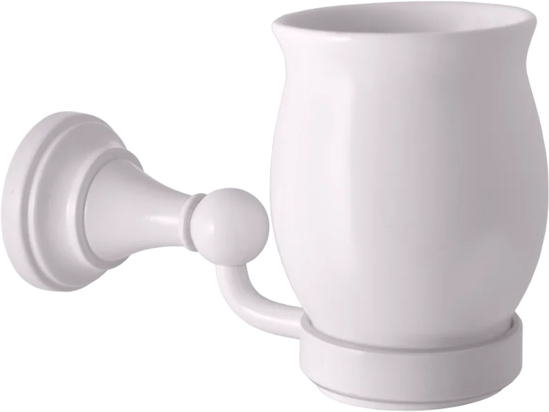 Стакан для зубных щеток Rav Slezak Morava белый глянцевый MKA0201B - 0