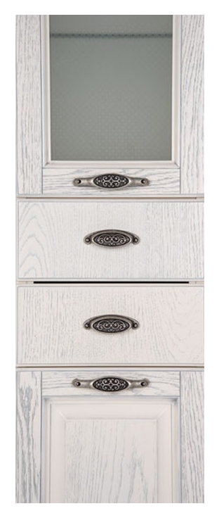 Шкаф-пенал Aquanet Тесса 35 фасад стекло, жасмин, серебро 185814 - 4