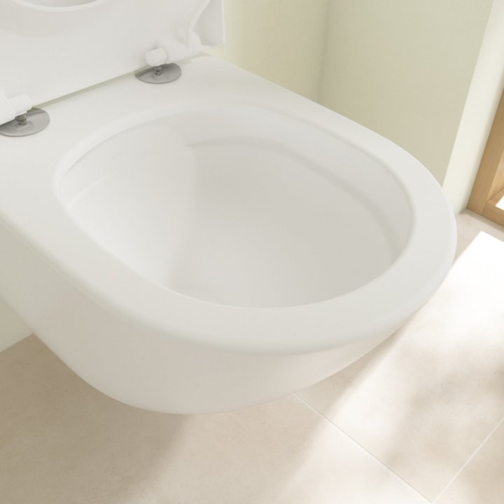 Унитаз подвесной Villeroy & Boch Subway 3.0 4670TSR1 alpin, ceramicplus, сиденье с микролифтом - 6
