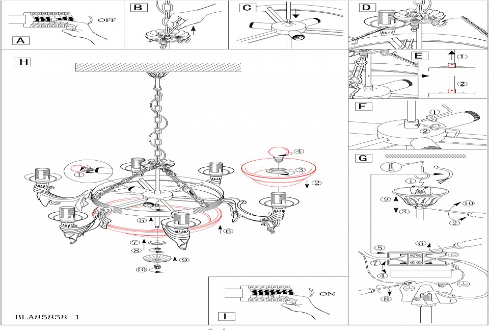 Подвесная люстра Eglo ПРОМО Marbella 85858 - 1