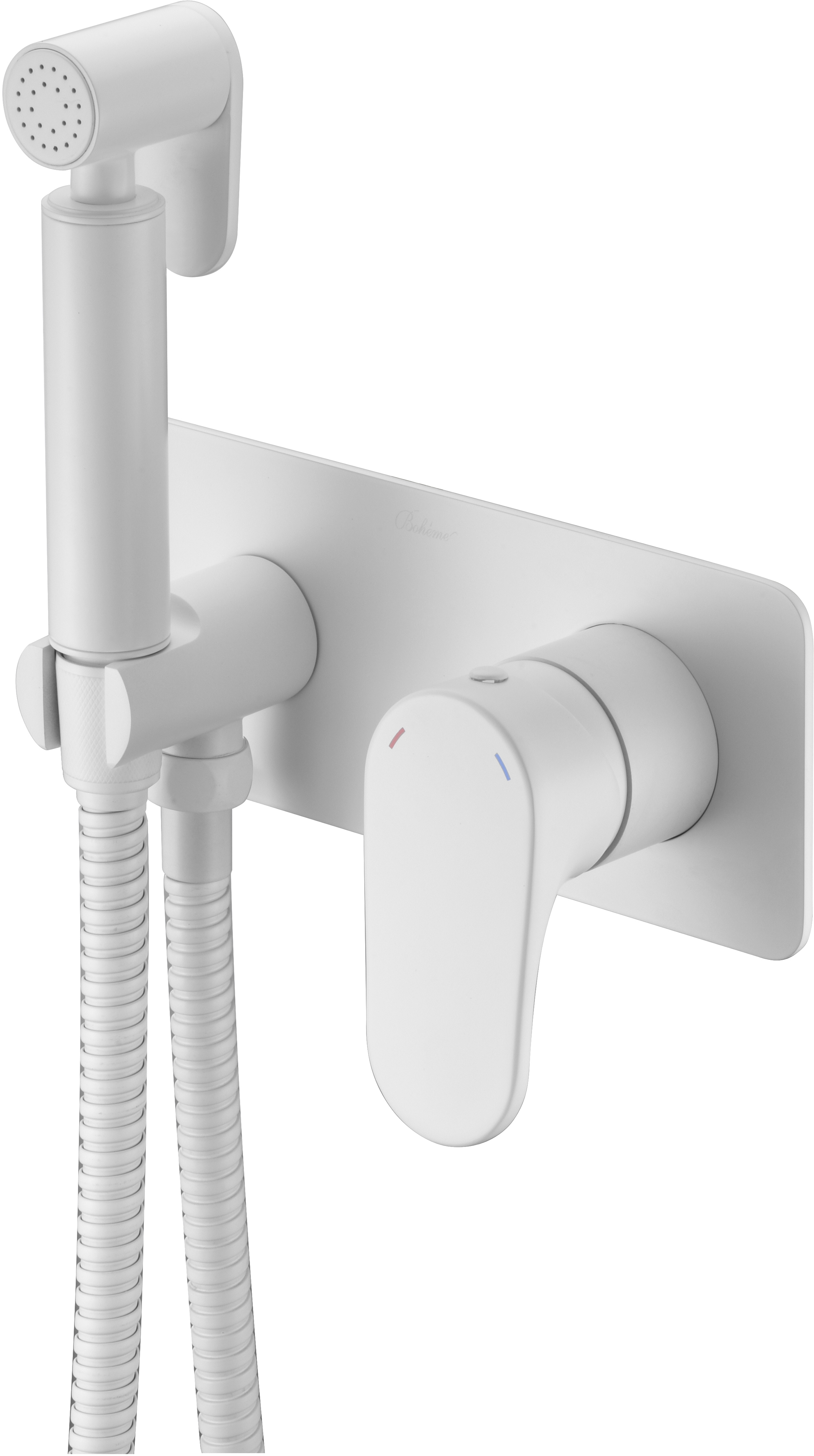 Гигиенический душ Boheme Spectre 457-MW С ВНУТРЕННЕЙ ЧАСТЬЮ, со смесителем, белый - 0