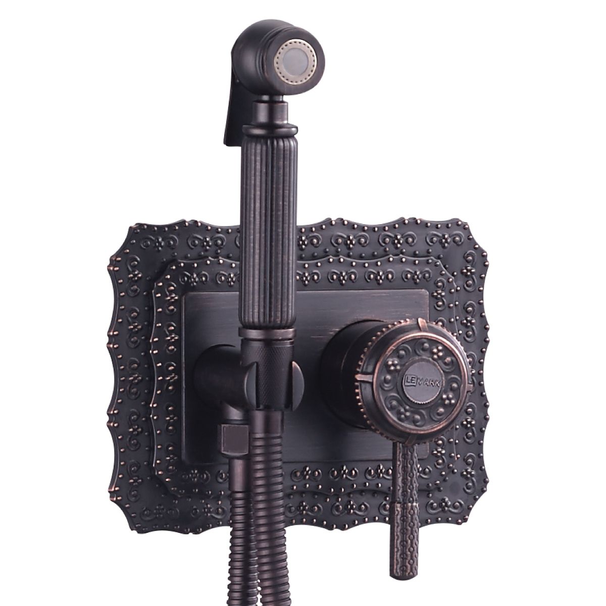 Жасмин Смеситель с гигиеническим душем, встраиваемый, черная бронза LM6619ORB - 0