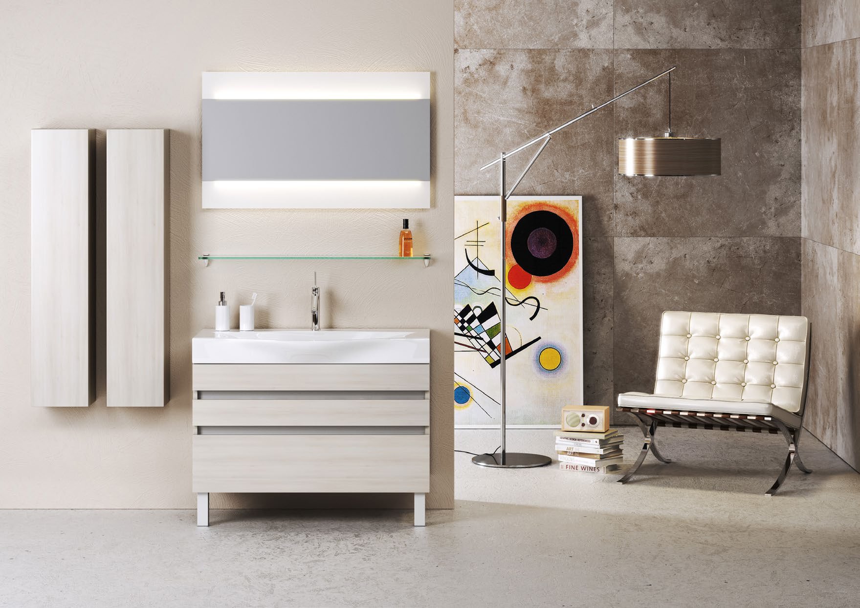 Мебельная раковина Aqwella 5 stars Бергамо 100 Ber.10.04.D - 2