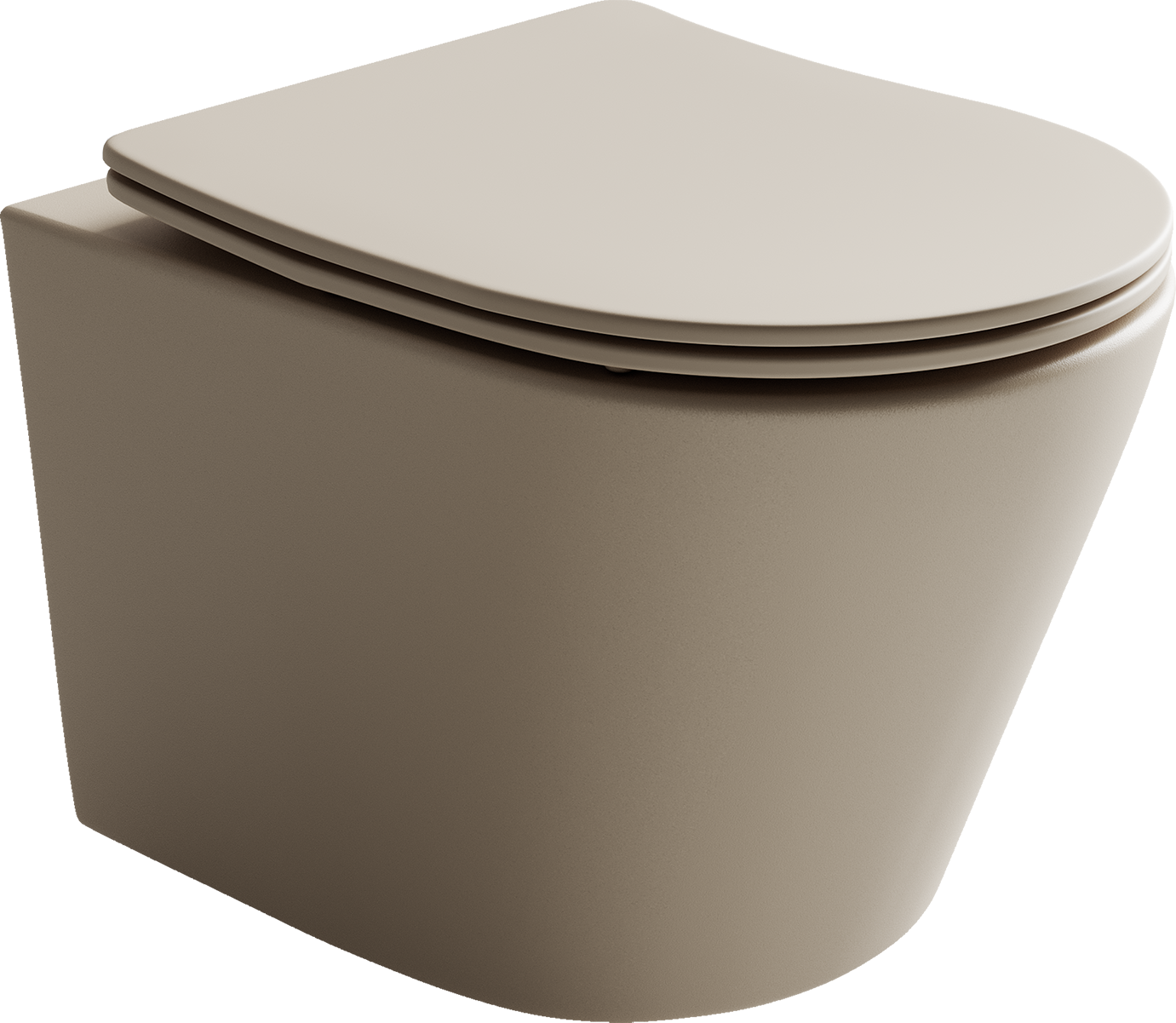 Унитаз подвесной Ceramica Nova Balearica Rimless CN6000MC капучино матовый - 0