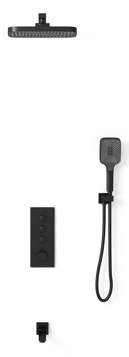 Душевой комплект Vincea Inspire с термостатом черный матовый VSFW-433T1MB - 1