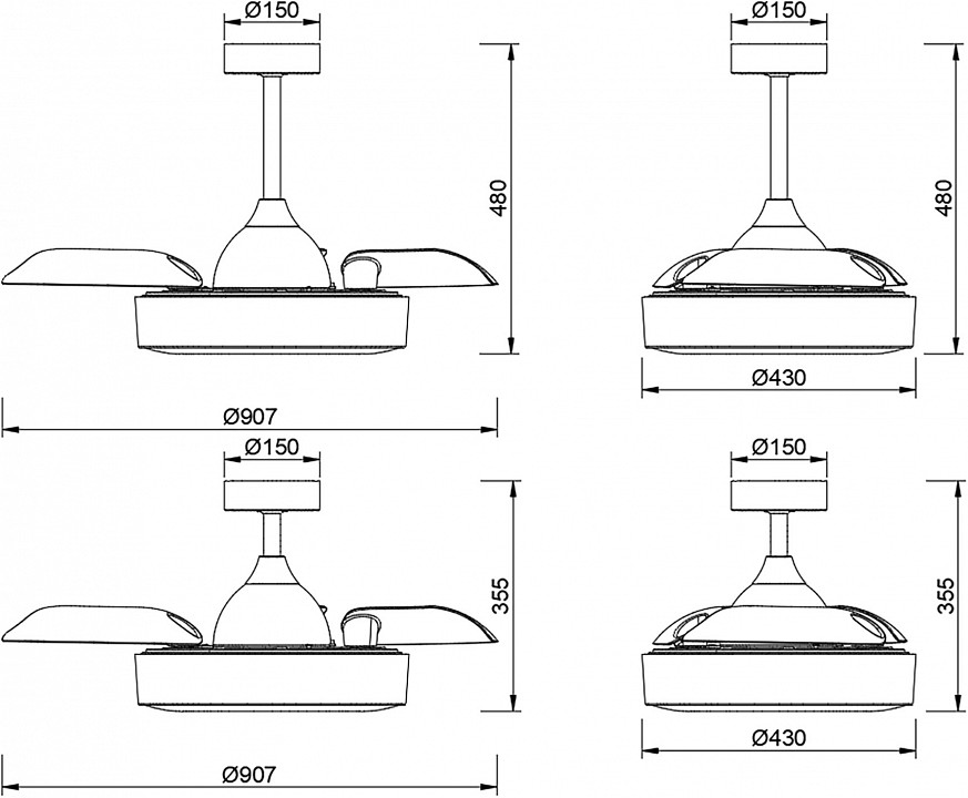 Светильник с вентилятором Mantra (люстры-вентиляторы) Coin 8219 - 3