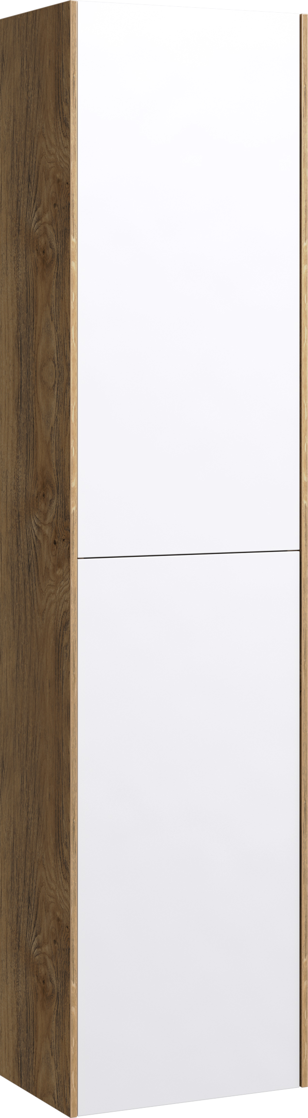 Шкаф-пенал Aqwella 5 stars Mobi 35 дуб балтийский, белый - 0