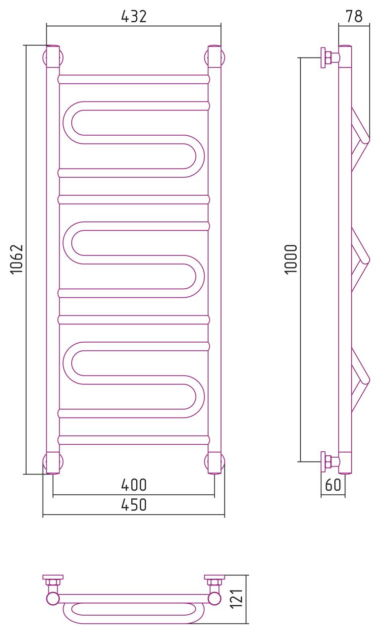 Полотенцесушитель водяной ДР 