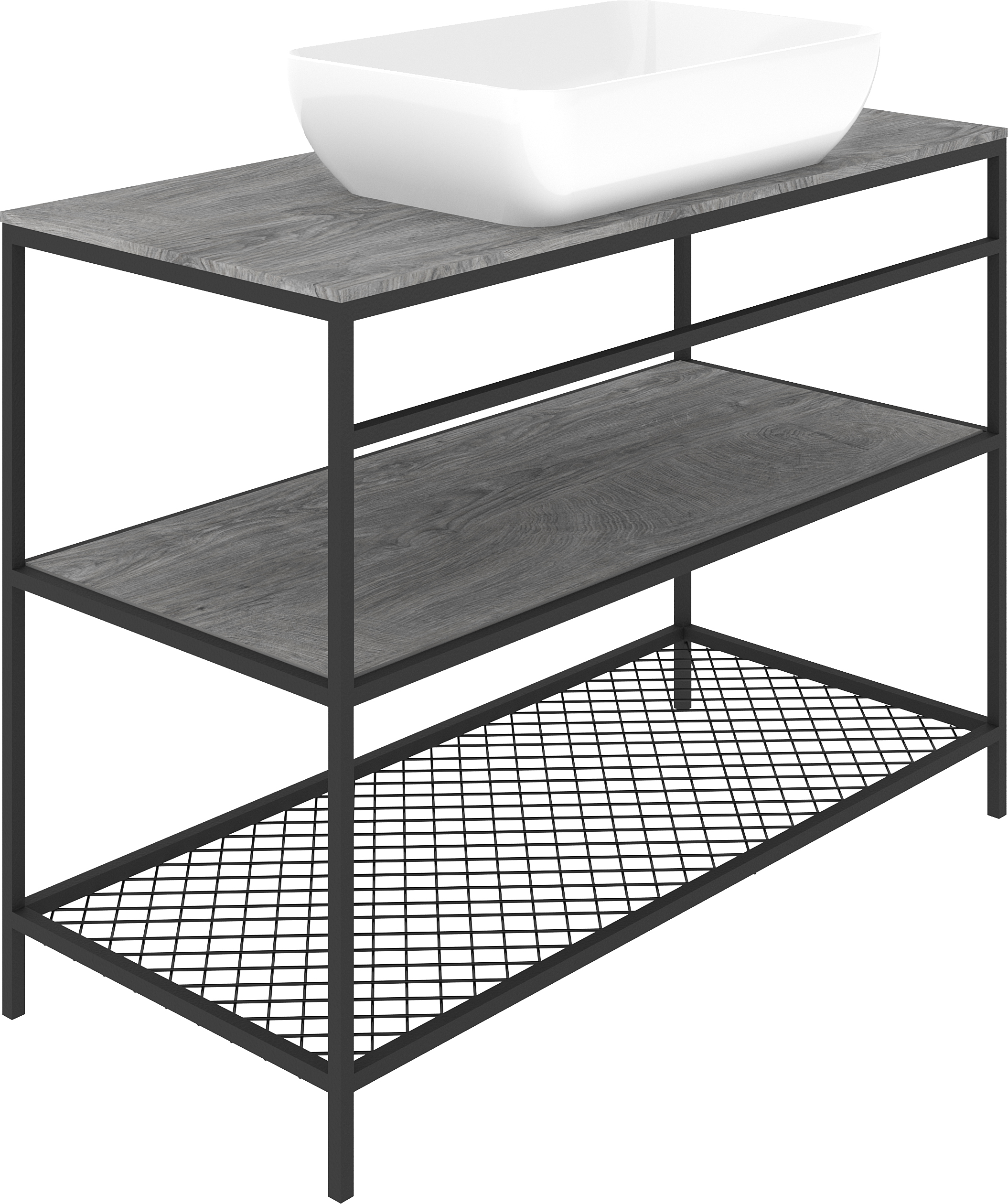 Мебель для ванной STWORKI Нюборг 100, в стиле лофт (комплект, гарнитур) 483918 - 5