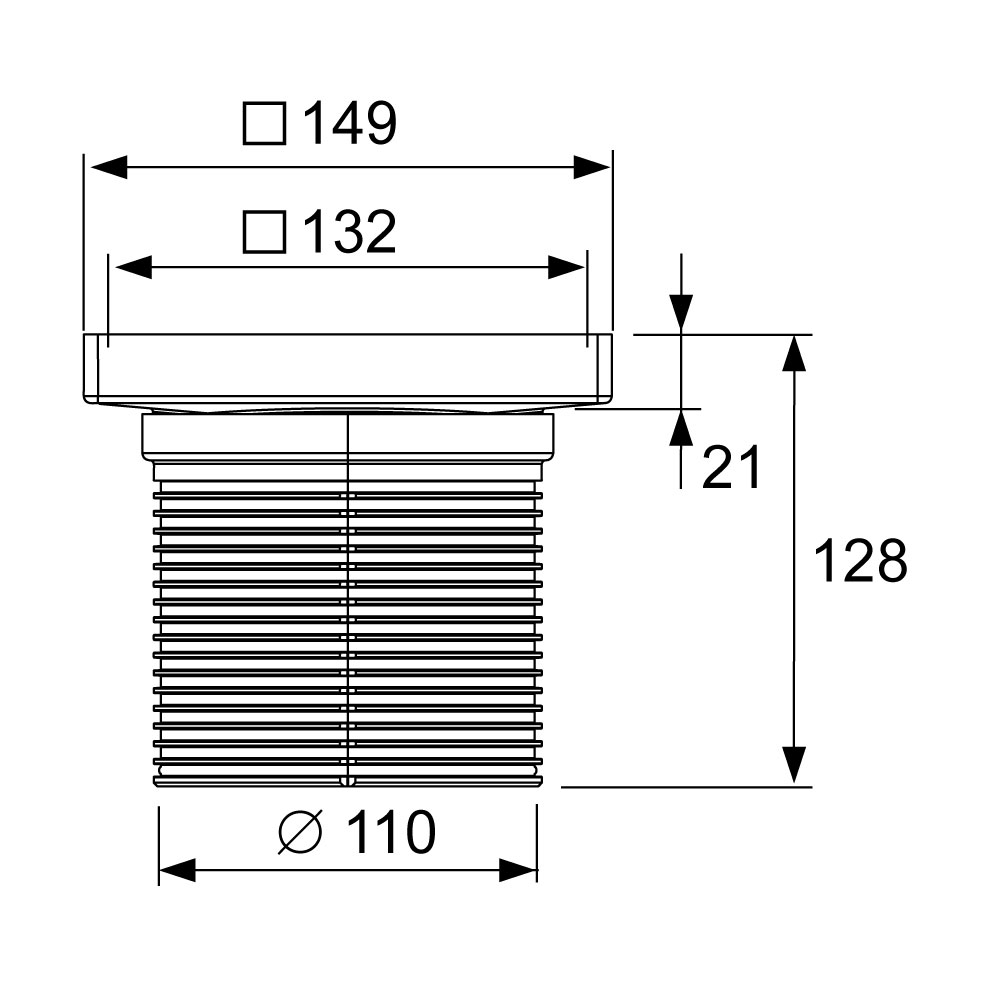 Основа для плитки 150 х 150 мм с рамкой, с монтажным элементом 3660011 - 1