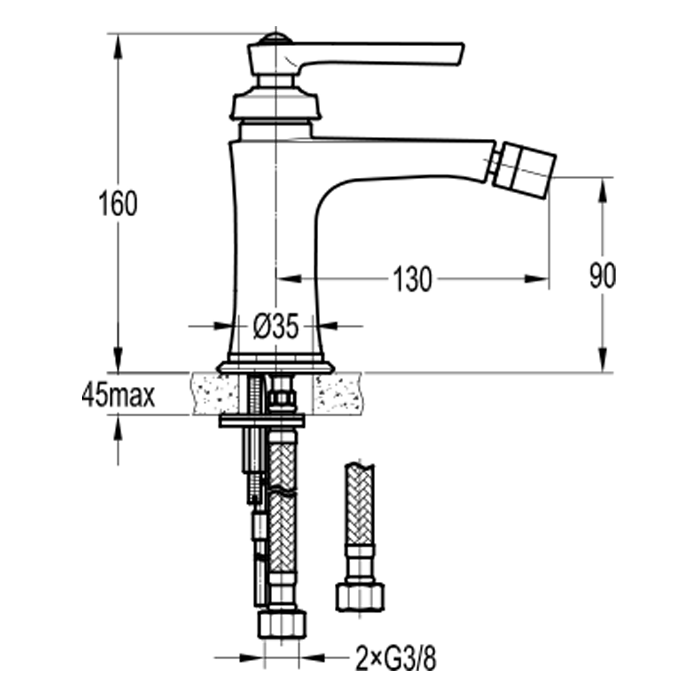 Swedbe Terracotta Art Смеситель для биде 2505 - 1