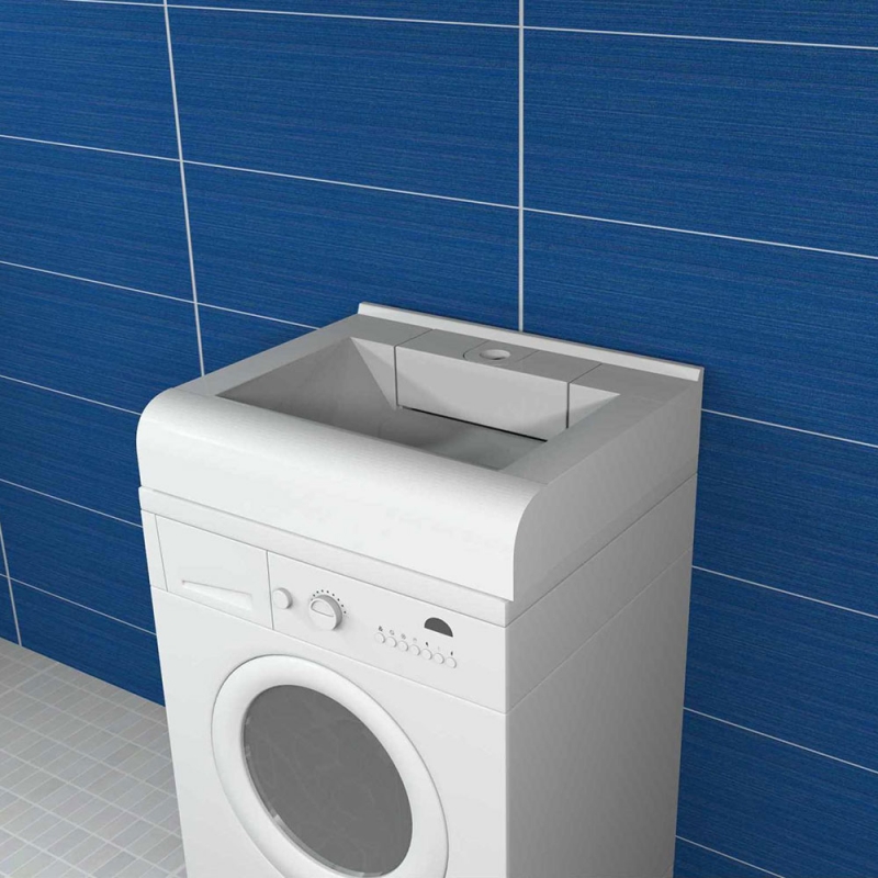 Раковина Stella Polar Корини 60х49 на стиральную машину белый SP-00000237 - 3