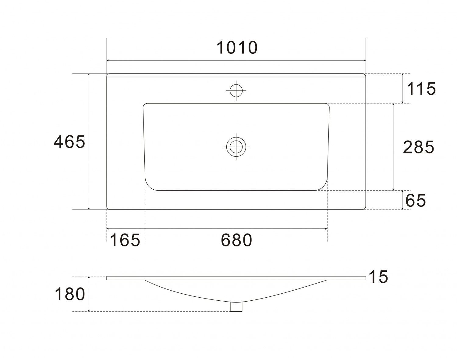 Раковина керамическая AM7117-100 - 1