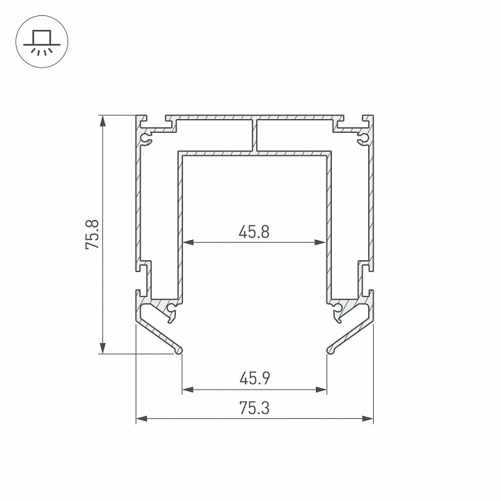 Профиль-держатель Arlight MAG-STRETCH-45-2000 032752(2) - 2