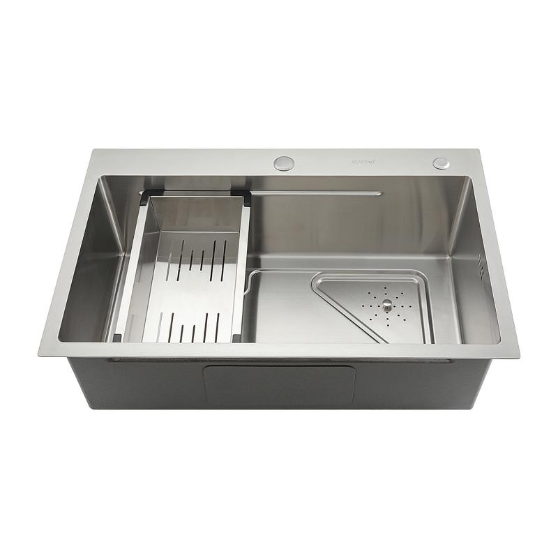 Кухонная раковина Gappo 72х46 сатин GS7246 - 0