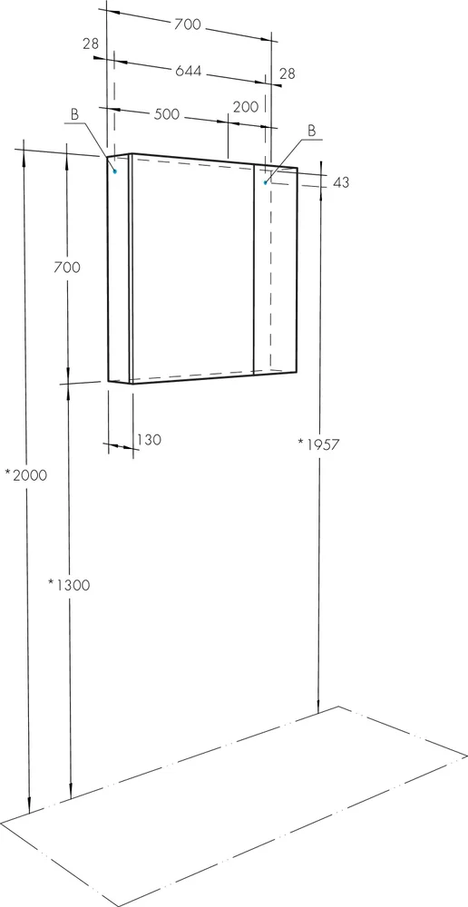 Комплект мебели Aquaton Асти 70 белый-светлое дерево - 12