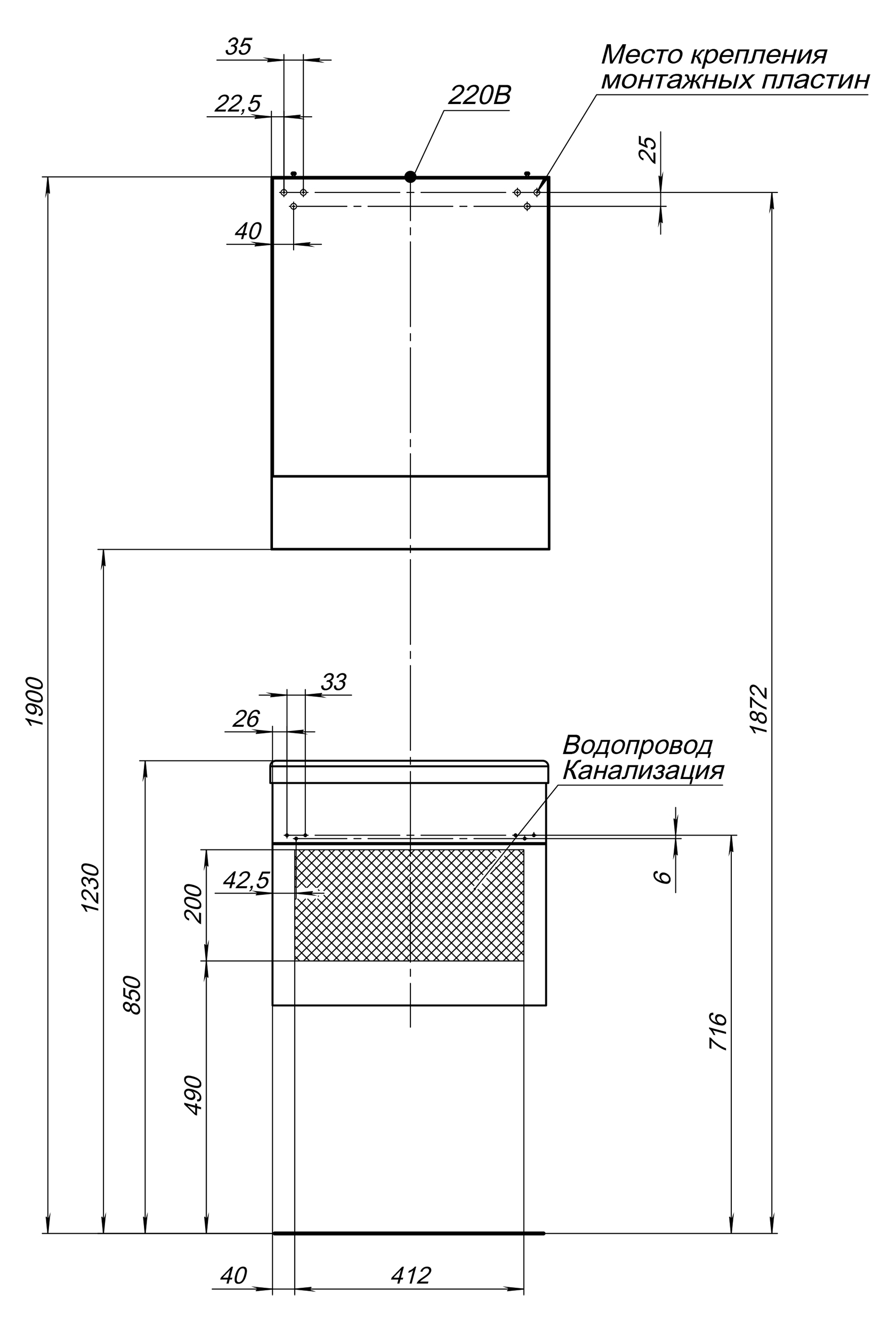 Зеркало-шкаф Aquanet Нота 50 камерино венге 00172682 - 19