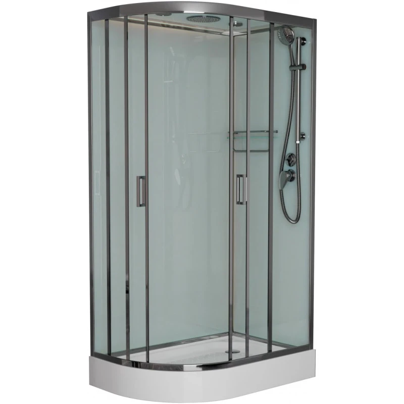 Душевая кабина Frank Brilliant 120х80 правая хром стекло прозрачное 173009 - 0