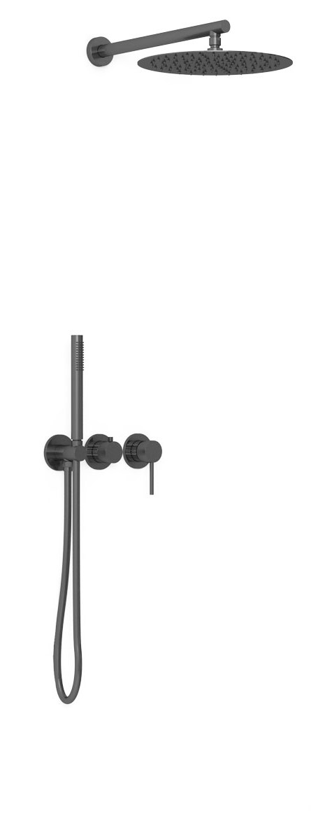 Душевой комплект Vincea Groove с термостатом сталь VSFW-4G01GM - 0